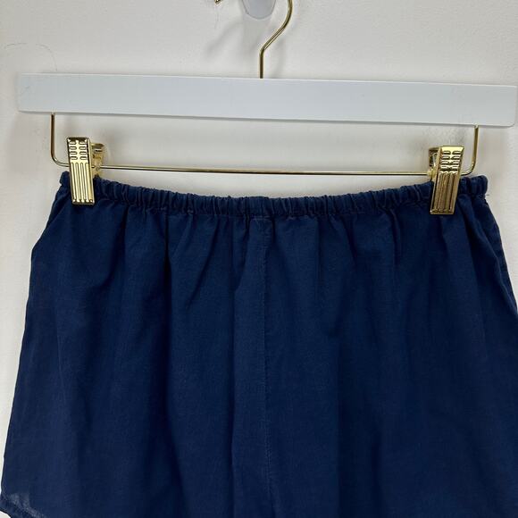 J.Crew Mini Beach Short Indigo Cotton Voile Navy Blue Resort Vacation XXS NWT - Picture 7 of 11